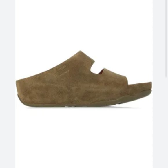 NEW FITFLOP genuine suede leather two bar sandals shoes us 7 womens - Picture 2 of 2